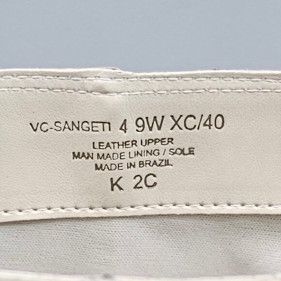 Vince Camuto Sangeti Knee High Boot Womens 9 WIDE Ivory Cream Leather Block Heel - Picture 15 of 16